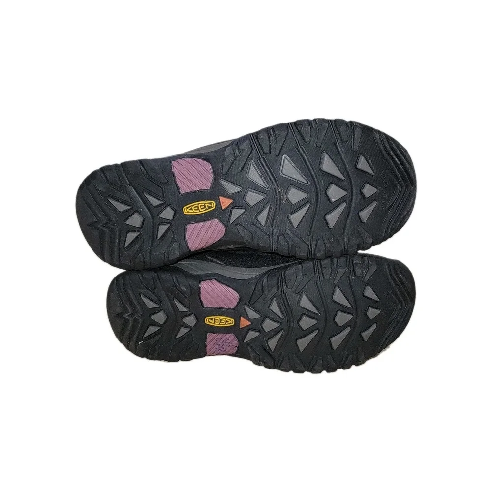 KEEN Targhee Mid Waterproof Hiking Boots Kids Youth Size 3 EU 35 Brown Pink